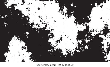 Distressed Grunge Texture with Splatter and Fragmented Ink Background