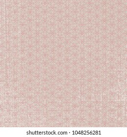 Distressed grunge textured vintage flower pattern. 