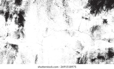 Textura de pared de grunge afligido con grietas Superposición Abstractas en blanco y negro