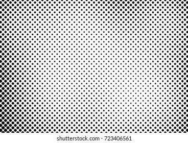 Distressed Half-tone Background. Abstract Black and White Overlay. Vintage Points Pattern. Vector illustration