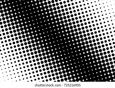 Distressed Halftone Background. Dotted Modern Pattern. Abstract Black and White Texture. Vector illustration