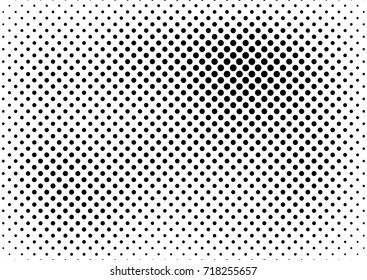 Distressed Halftone Background. Fade Black and White Pattern. Points Gradient Texture. Vector illustration