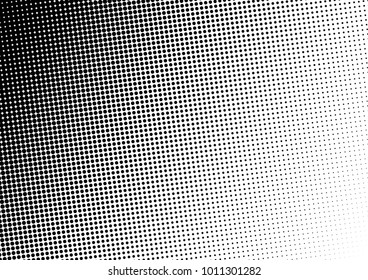 Distressed Halftone Background. Fade Texture. Black and White Backdrop. Points Overlay. Vector illustration