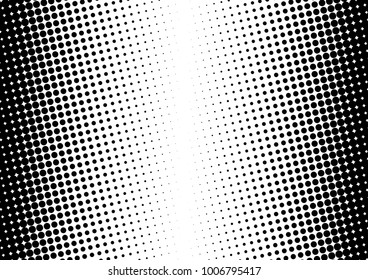 Distressed Halftone Background. Grunge Gradient Texture. Black and White Pattern. Dotted Vintage Backdrop. Vector illustration