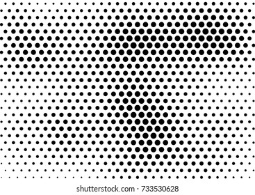 Distressed Halftone Background. Modern Dotted Texture. Black and White Points Backdrop. Vector illustration