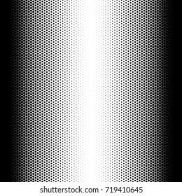 Distressed Halftone Background. Pop-art Gradient Texture. Black and White Points Overlay. Vector illustration