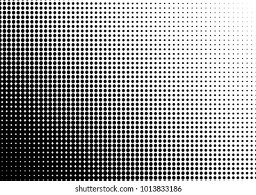 Distressed Halftone Background. Pop-art Overlay. Points Backdrop. Black and White Abstract Pattern. Vector illustration