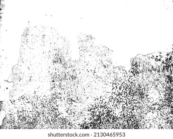 Distressed halftone grunge black and white vector texture -texture of concrete floor background for creation abstract vintage effect with noise and grain.