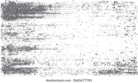 Textura grunge de meio-tom angustiado com efeito de rascunho de impressão dinâmica. Cobertura de ruído de tinta áspera horizontal. Fundo de falha vintage abstrato.
