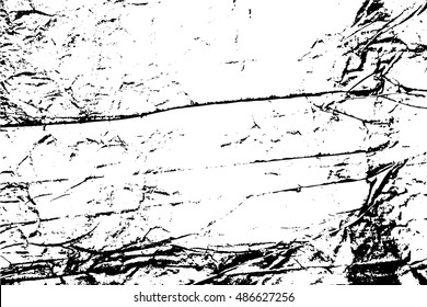Distressed halftone grunge vector texture - crumpled paper background for creation abstract vintage effect with noise and grain