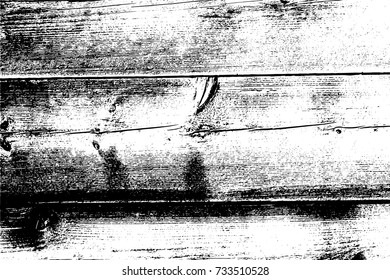 Distressed halftone grunge vector texture - old wood scratch background. Black and white vector illustration for dust overlay, creation abstract vintage effect with noise and grain.