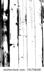 Distressed halftone grunge vector texture - old wood scratch background. Black and white vector illustration for dust overlay, creation abstract vintage effect with noise and grain.