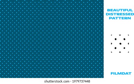 Distressed Halftone Polka Dot Vector Pattern for Design and Presentation