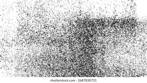 Textura de vetor de meio-tom angustiado branco e preto. Textura de vetor pó e arranhado. Fundo grunge. Sobrepor texturas