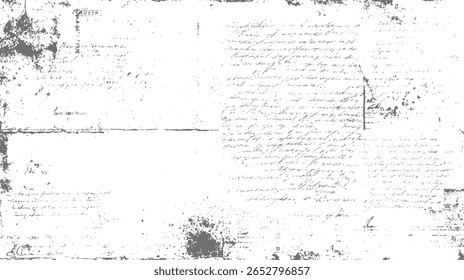 Sobreposição de textura de tinta de caligrafia angustiada. Desbotado vintage script estilo arte de fundo. Perfeito para impressão, cartazes e colagens.