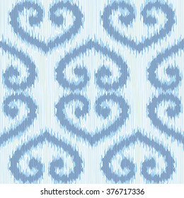 Distressed heart scrolls pattern seamless vector background tile
