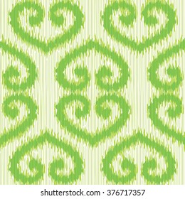 Distressed heart scrolls pattern seamless vector background tile
