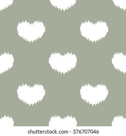 Distressed hearts pattern seamless vector background tile