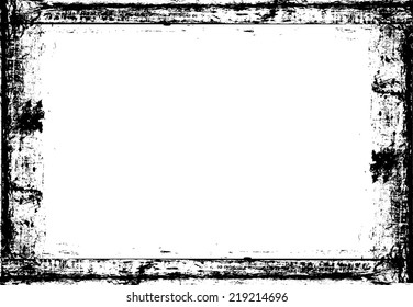 Distressed highly detailed grunge frame with space for your text or image. Grunge style design . Vector illustration. 