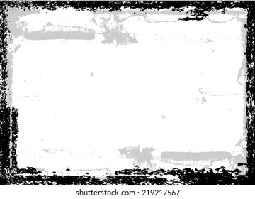 Distressed highly detailed grunge frame with scratched texture. Grunge style design . Vector illustration. 