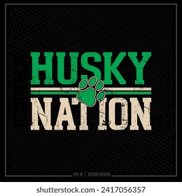 Distressed Husky Nation, Husky Nation, Sports Emblem, Sports