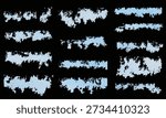 Distressed Ice and Frost Edge Elements Collection | Hand-Drawn Winter-Themed Jagged and Textured Borders