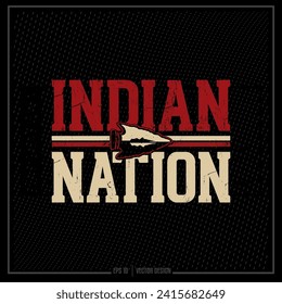 Distressed Indian Nation, Indian Nation, Sports Emblem, Sports