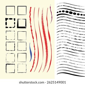 Distressed Ink and Charcoal Brushes for Artistic Projects

