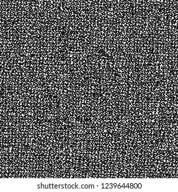 Distressed knit texture. Old rough fabric background. Monochrome. Vector illustration.