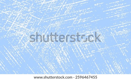 Distressed light blue scratched ice grunge texture. Abstract winter background overhead view of a skating rink surface. Vector illustration for seasonal designs
