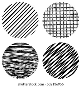 Distressed Lines Black Diagonal Set Overlay Texture For Your Design. EPS10 vector.