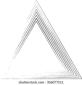 Distressed Lines in Triangle Form . Grunge