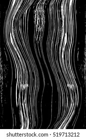 Distressed Lines Wavy  Black Overlay Texture For Your Design. EPS10 vector.