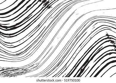 Distressed Lines Wavy  Black Overlay Zebra Texture For Your Design. EPS10 vector.