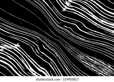 Distressed Lines Wavy  Black Overlay Texture For Your Design. EPS10 vector.
