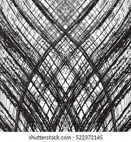 Distressed Lines Wavy Black and White Overlay Texture For Your Design. EPS10 vector.