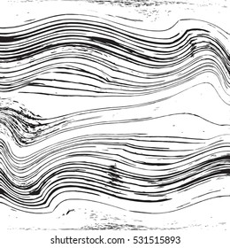 Distressed Lines Wavy Black and White Overlay Texture For Your Design. EPS10 vector.