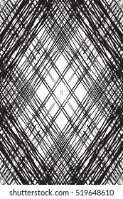 Distressed Lines Wavy Zebra Black Overlay Texture For Your Design. EPS10 vector.