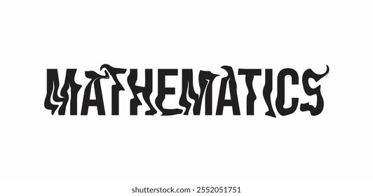Distressed mathematics typographic text vector design