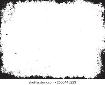 Distressed Monochrome Abstract Vector Design: A black and white pattern with grainy and scratchy textures