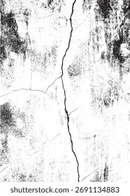 Textura de pared monocromática afligida con gráfico de Vector de grieta de Vertical