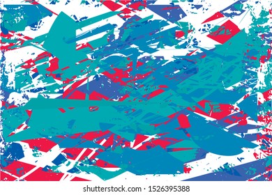 Distressed multicolor background with dots and scratches. Abstract vector illustration