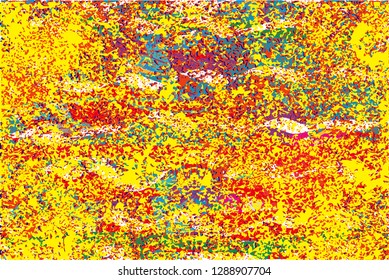 Distressed multicolor background with spots, scratches and lines. Abstract vector illustration