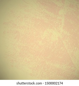 Distressed Orange Color Texture with peeled paint and scratches. Empty grunge yellow color background. EPS10 vector