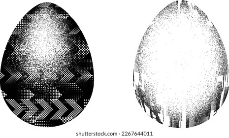 Distressed Oval shape. Vector Illustration . Egg texture