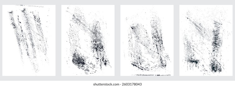 Distressed overlay black color vintage texture grunge frame background collection
