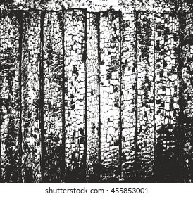 Distressed overlay burned wooden texture, grunge vector background.