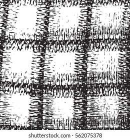 Distressed overlay cell cage texture with thin lines and stripes square. Grunge cover background. Empty template for aging any image. EPS10 vector.