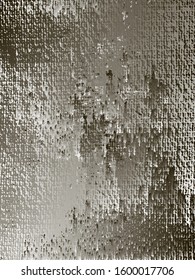 Distressed overlay metallic silver chromium plated texture. grunge background. abstract vector illustration