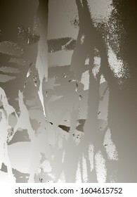 Distressed overlay metallic silver chromium plated texture. grunge background. abstract vector illustration